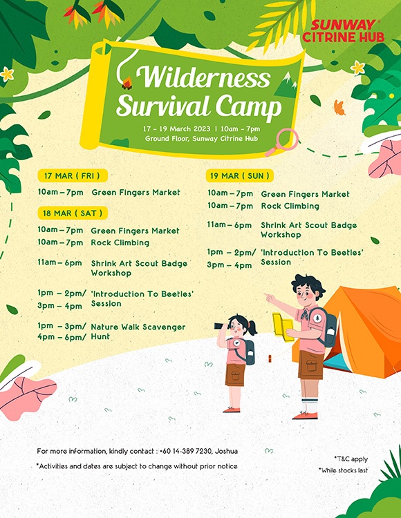 Wilderness Survival Camp @ Sunway Citrine Hub Event Registration 