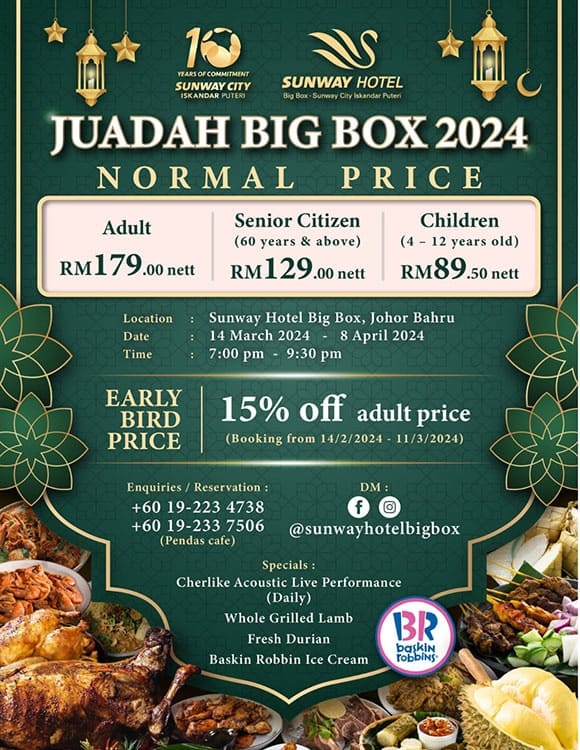 Juadah Big Box 2024 – 15% off adult price