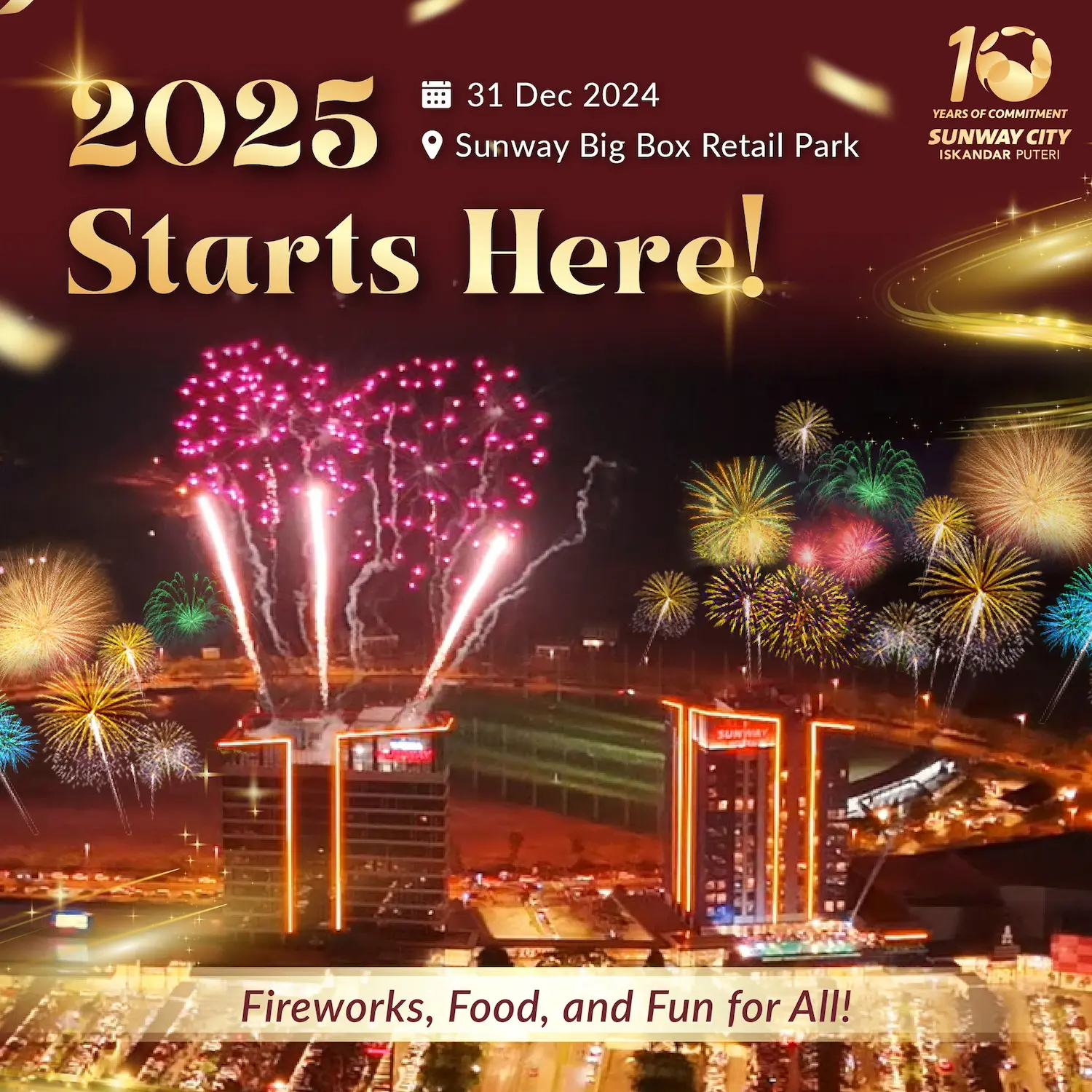 New Year’s Countdown at Sunway City Iskandar Puteri